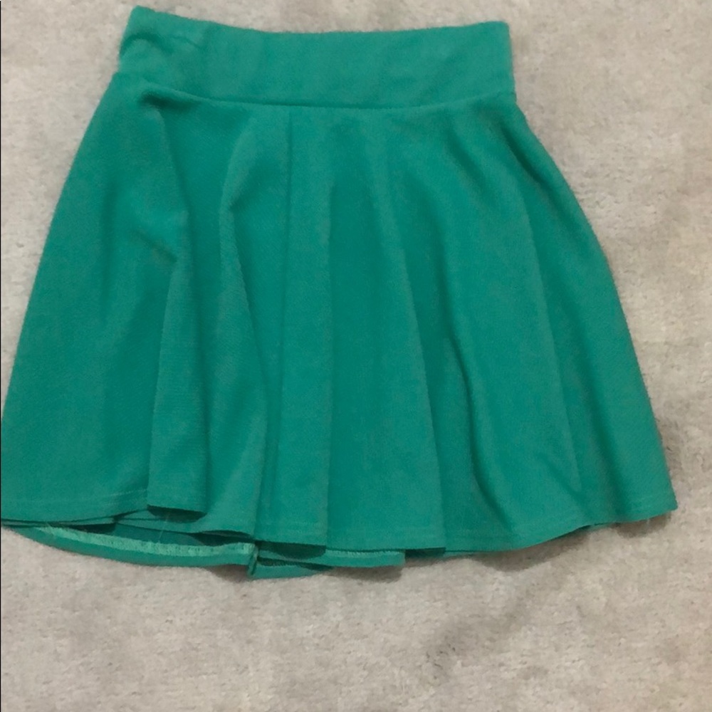 green skirt